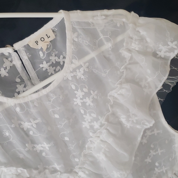 1 med left💗NEW POL ruffle top Ivory - Picture 7 of 11